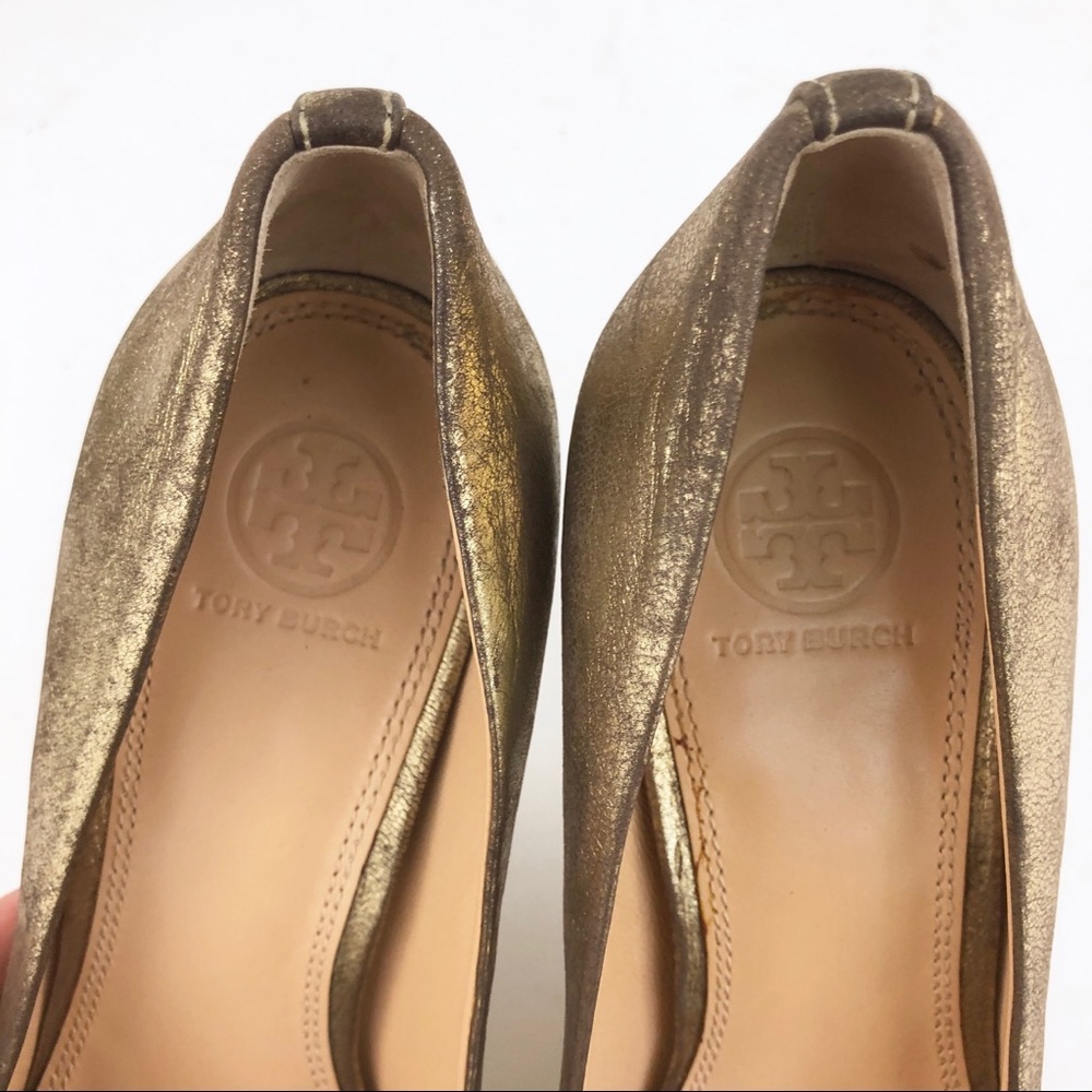 Tory Burch Gold Heels - Picture 3 of 8